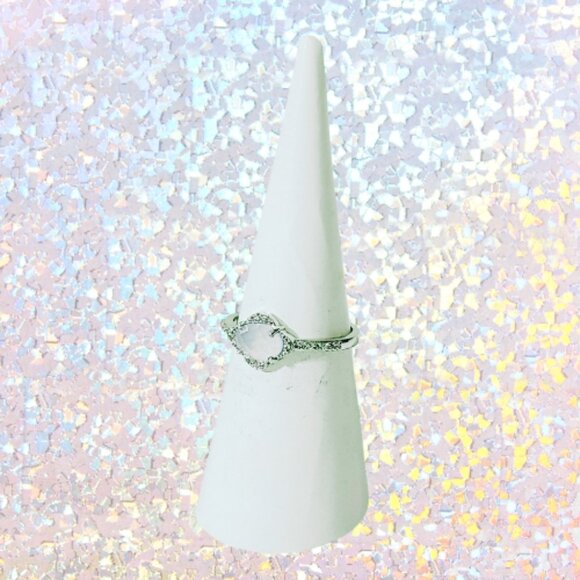 BP Genuine Light Blue Quartz Ring - Rhodium Plating (Size 6) - Picture 4 of 7